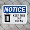 Signmission Keep This Lab Clean, 10 in W x Rectangle, Plastic OS-2PACK-NS-P-710-L-13876 - alternate 6